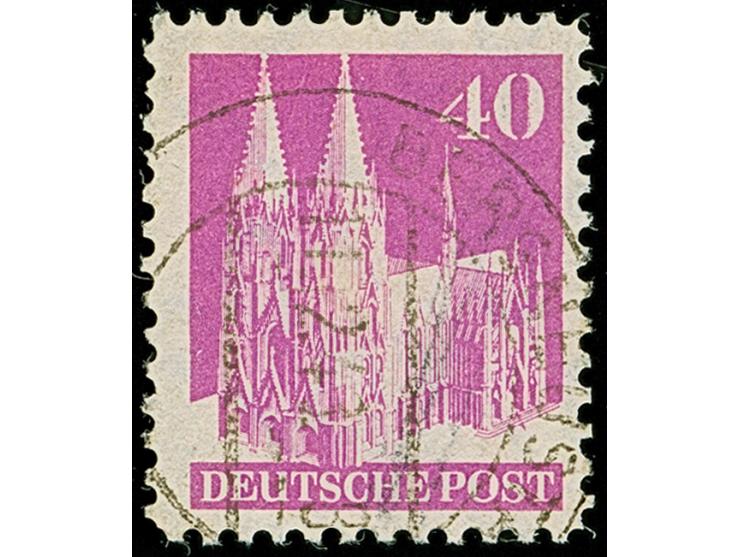 40 Pfg. rotviolett, Type Ia, gezähnt L 11½ und mit Wasserzeichen 1X (Bogenfeld 201-2B), sauber gestempelt und in tadelloser E