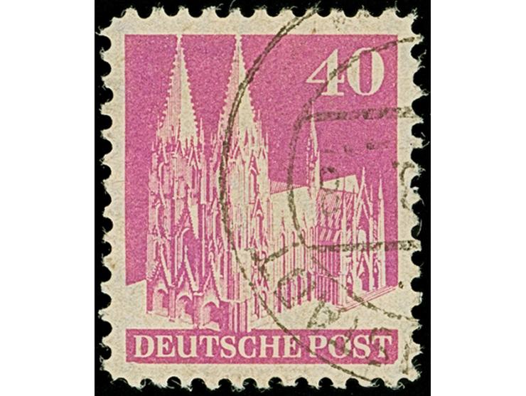 40 Pfg. rotviolett, Type Ib, gezähnt L 11½ und mit Wasserzeichen 1X (Bogenfeld 212-2B), sauber gestempelt und in tadelloser E