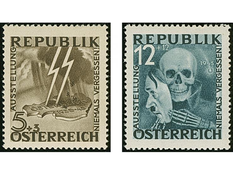 1946, Nicht ausgegeben: Blitz und Maske 5 und 12 g, postfrisch, in einwandfreier Erhaltung, unsigniert mit Fotoattest Soeckni