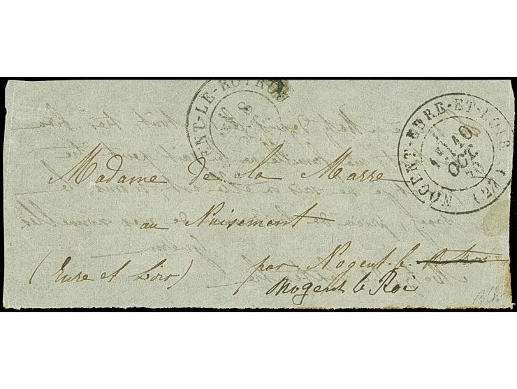 PAPILLON DE METZ: small flimsy letter dated “Metz, 28 septembre”, addressed to “NOGENT LE ROTROU” with arrival cds., from the