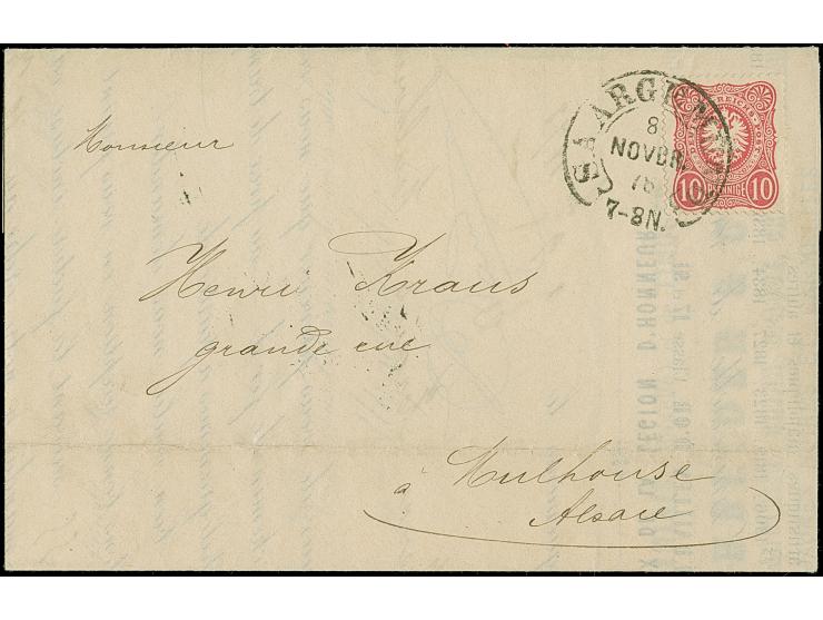 “SAARGEMÜND 8.NOVBR.78” (Spalink 32) klar auf 10 Pfge lilarot auf komplettem Faltbrief nach Mühlhausen mit Ankunftsstempel, i