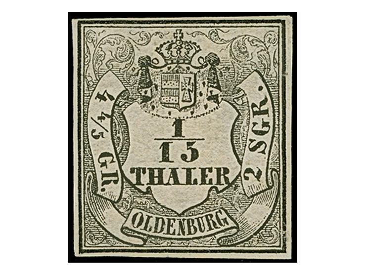 1/15 Th. auf rosa, allseits vollrandig, ungebraucht ohne Gummi, in einwandfreier Erhaltung, Kurzbefund Stegmüller BPP (2014)