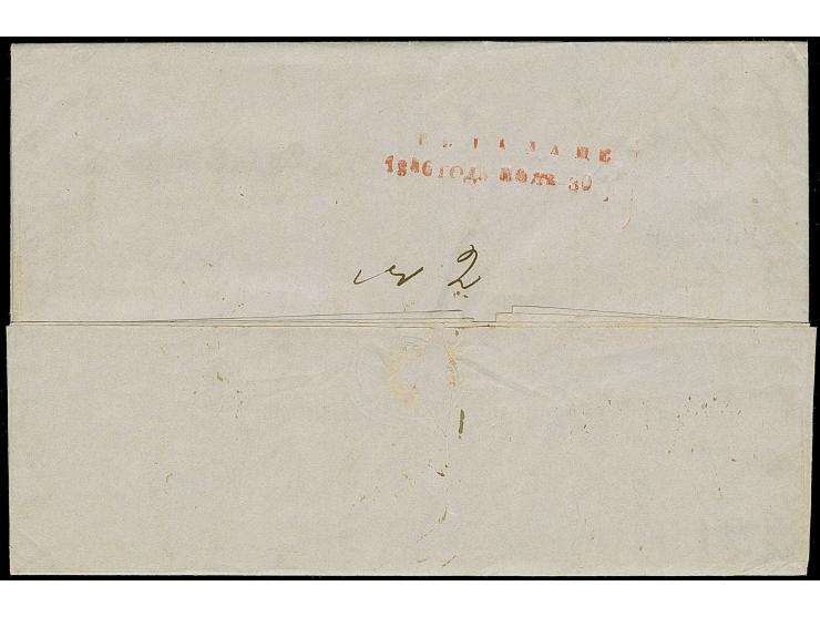 1846, “V GALATZ 1846 NOV. 30”, Cyrillic two-line (Tchilinghinrian Type 2, Dobin-Nr. 1.01), a very good strike in red on the r