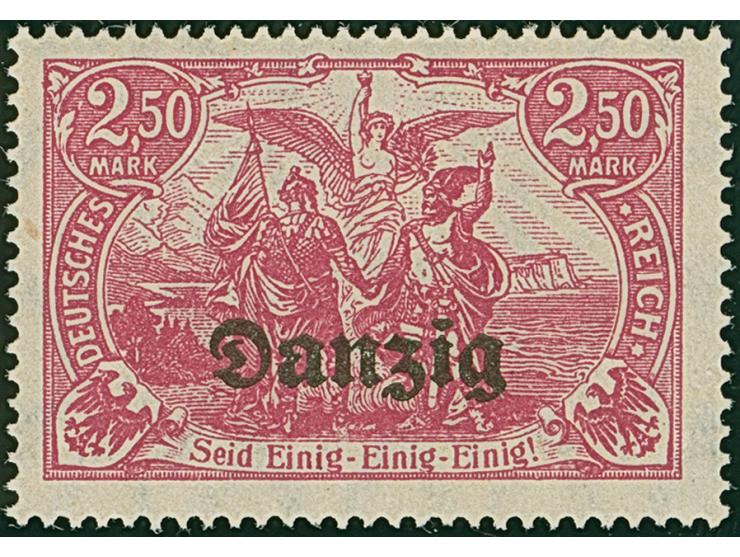 1920, 2,50 M. rosakarmin, postfrisch, tadellos, sign. Stoye BPP und Befund Oechsner BPP (2006)