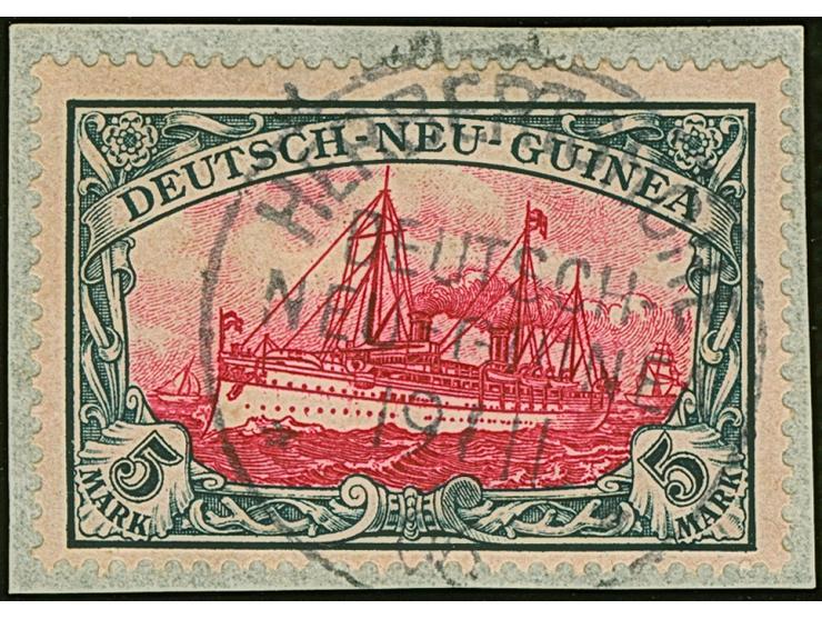 “HERBERTSHÖHE DNG 19.11.06” klar auf Kaiseryacht 5 M. auf Briefstück, in einwandfreier Erhaltung