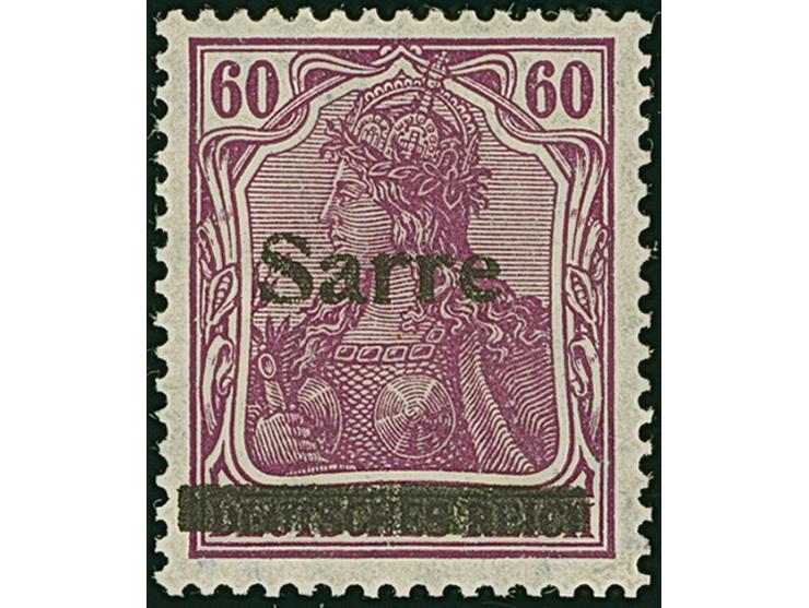 1920, Germania 60 Pfennig rotlila, postfrisch, tadellos, u.a. sign. Dub sowie Fotoattest Burger BPP (2005)