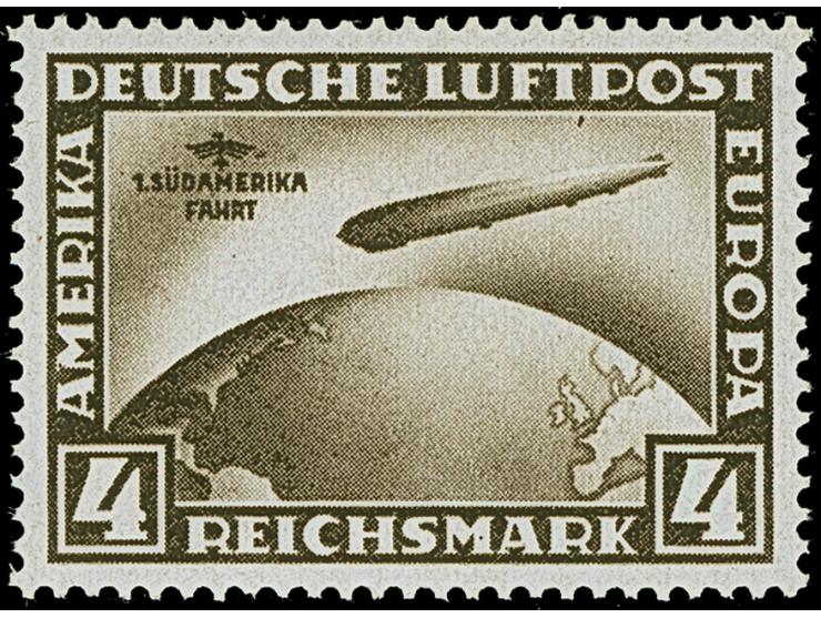 1930, Südamerikafahrt 2 und 4 M. mit stehendem Wasserzeichen (2X), postfrisch, in tadelloser Erhaltung, unsigniert mit Fotoat