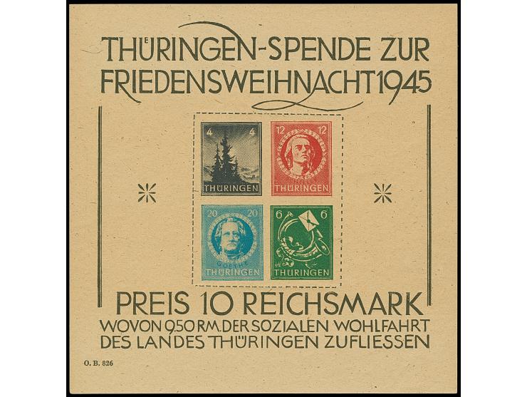 Weihnachts-Block auf graugefasertem Papier, postfrisch, in tadelloser Erhaltung. Bisher sind nur ganz wenige postfrische Exem