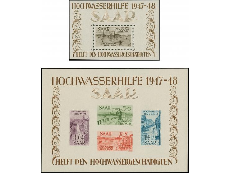1948, Hochwasserhilfe-Blockpaar, einheitlich Type IV, postfrisch, tadellos, teils sign. mit zwei Fotoattesten Geigle BPP (202
