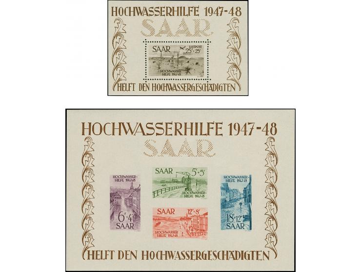 1948, Hochwasserhilfe-Blockpaar, einheitlich Type V, postfrisch, tadellos, unsigniert mit zwei Fotoattesten Geigle BPP (2022)