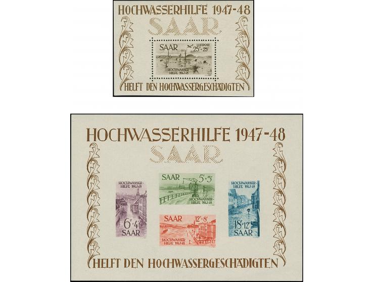 1948, Hochwasserhilfe-Blockpaar, einheitlich Type VII, postfrisch, tadellos, teils sign. mit zwei Fotoattesten Geigle BPP (20