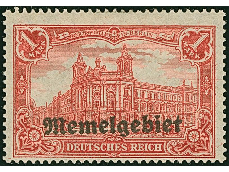 1920, 1 Mark 26:17 Zähnungslöcher, farbfrisch, gut gezähnt, sauber ungebraucht, tadellos, eine sehr seltene Marke, Fotoattest