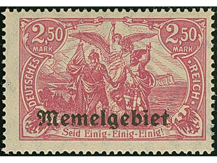 2,50 Mark rosalila, postfrisch, tadellos, eine seltene Marke, u.a. sign. Dr. Petersen BPP sowie Fotoattest Klein BPP (2006)