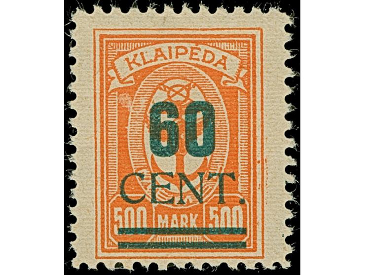 1923, Grünaufdruck 15-60 C., sauber ungebraucht, tadellos, teils sign. sowie Fotoattest Huylmans BPP (2025)