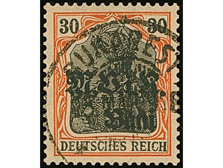 1917/18, 40 Bani auf 30 Pfennig, mit Aufdruckfehler “'Bani' statt ‘40 Bani’”, sauber gestempelt, tadellos, sign.