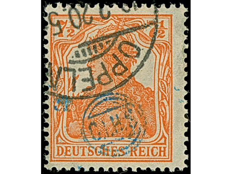 1920, Germania 7½ Pfennig dunkelrötlichorange, farbfrisch und gut gezähnt, sauber gestempelt, tadellos, Fotoattest Gruber BPP