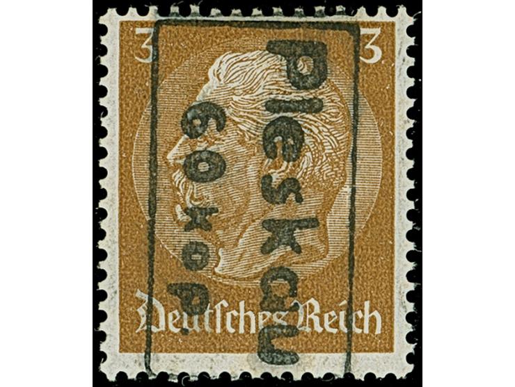 1941, Nicht ausgegeben: Hindenburg 3 Pfennig braun mit Handstempelaufdruck “Pleskau 60 Kop”, postfrisch, ganz leichte Drucksp