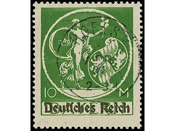 Bayern-Abschied 3-20 M. mit Aufdrucktype II kpl. sauber gestempelt bzw. auf Briefstück, in einwandfreier Erhaltung, sign. Wei