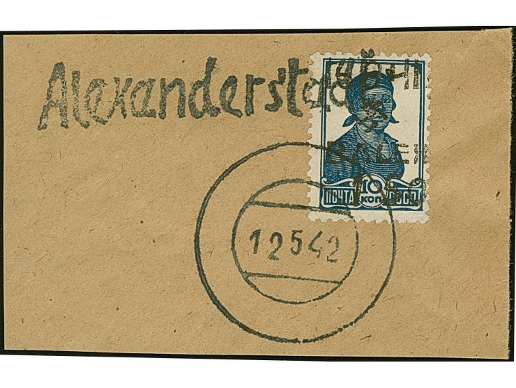 1942, Aufdrucktype III Hakenkreuz 4mm: 1,50 Rubel auf 10 Kopeken dunkelpreußischblau, farbfrisch und üblich gezähnt, sauber m