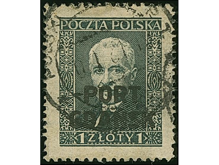 1920, 1 Zl. auf senkrecht gestreiftem Papier mit ca. 16 Streifen, sauber gestempelt und tadellos, unsigniert, Fotoattest Grub