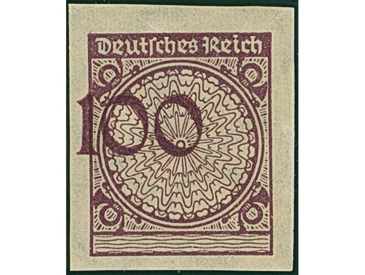 1923, Rentenpfennig 100 Pfg. ungezähnt, postfrisch, in tadelloser Erhaltung, unsigniert mit Fotobefund Oechsner BPP (2016)