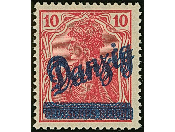 1920, Kleiner Innendienst 10 Pfennig rotkarmin, mit doppeltem Aufdruck, postfrisch, tadellos, unsigniert mit Fotoattest Grube