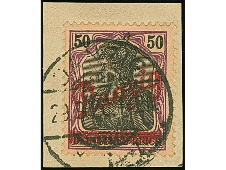 1920, Kleiner Innendienst 50 Pfennig, farbfrisch und gut gezähnt, sauber mit zeitgerechtem Stempel “DANZIG * 1 v 29.9.20” auf