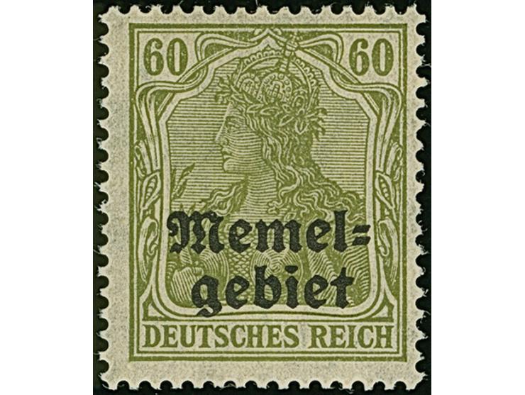 1920, Germania 60 Pfennig oliv, senkrechte Gummiriffelung, postfrisch, tadellos, unsigniert mit Fotoattest Dr. Petersen BPP (