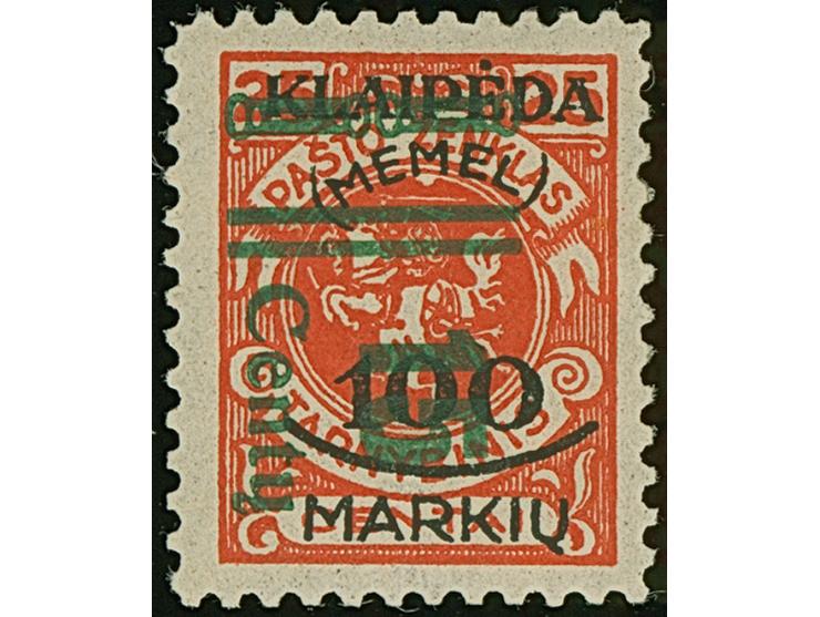 1923, 15 Centu auf 100 Markiu auf 25 Centu, kopstehender Aufdruck in Type III, sauber ungebraucht, tadellos, sign. Romeko sow
