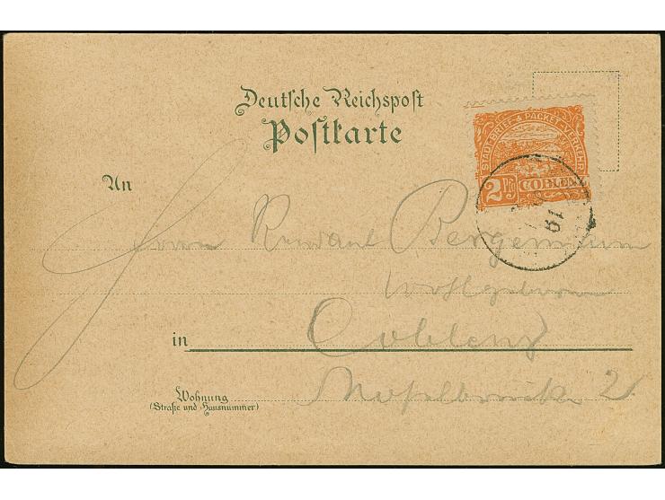 Stadt-Brief- &amp; Packet-Verkehr: 1895, 2 Pfg. braunorange mit Stempel “COBLENZER STADTBRIEF &amp; PACKETVERKEHR 19.JUL.96” 