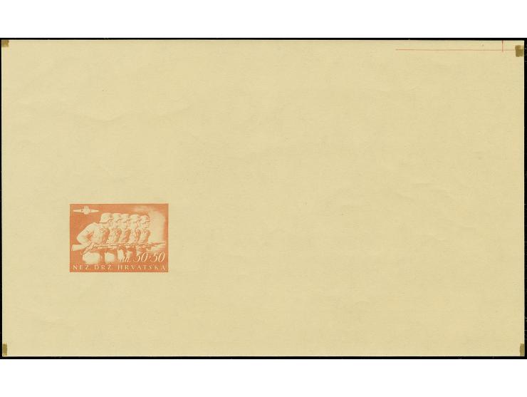 1945, Storm Division souvenir sheet, imperforate proof (230x140mm) with 50 k. deep orange only, mint never hinged with tiny g