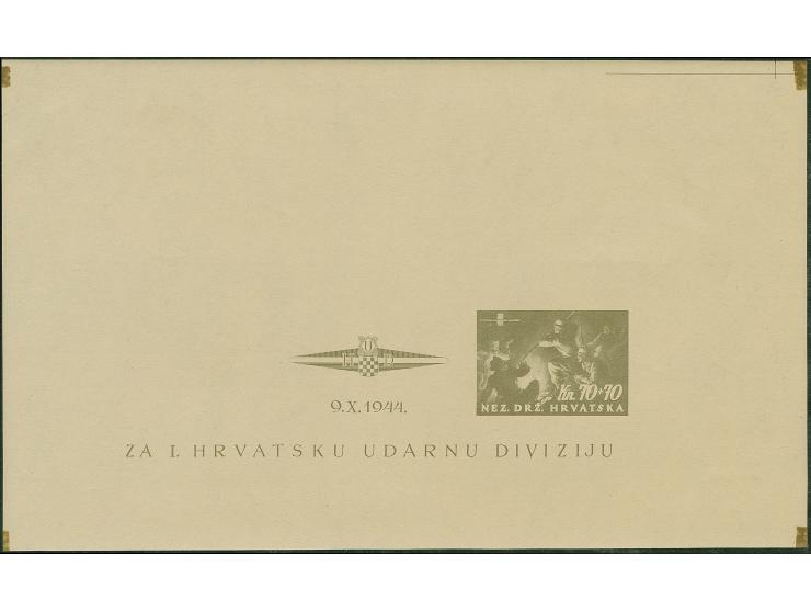 1945, Storm Division souvenir sheet, imperforate proof (230x140mm) with 70 k. light grey black only, mint never hinged with t