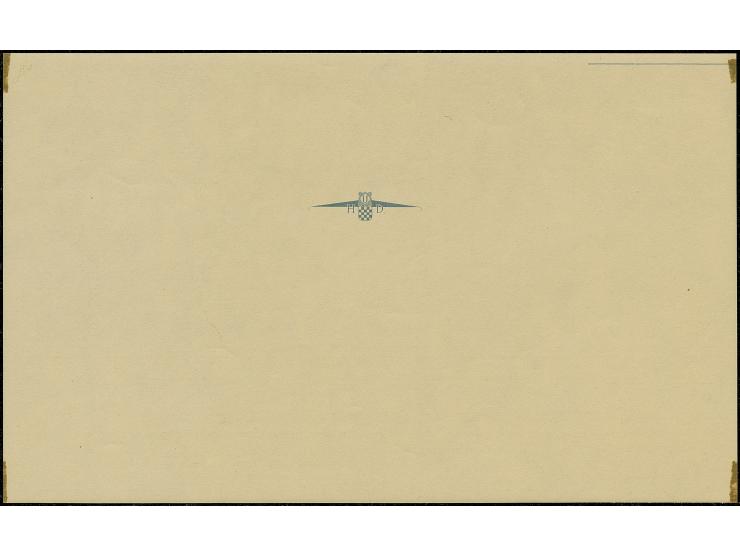 1945, Storm Division souvenir sheet, imperforate proof (230x140mm) with badge of Storm Division only, mint never hinged with 