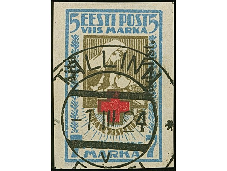 1923, Aita hädalist 2½-5 mark, perforated and imperforated, used, very fine, certificate Löbbering BPP (2009, for three value