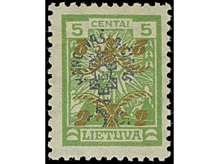 1926, War Orphans 5c. with double surcharge, one inverted, mint never hinged, a quite scarce stamp, very fine, certificate Kl