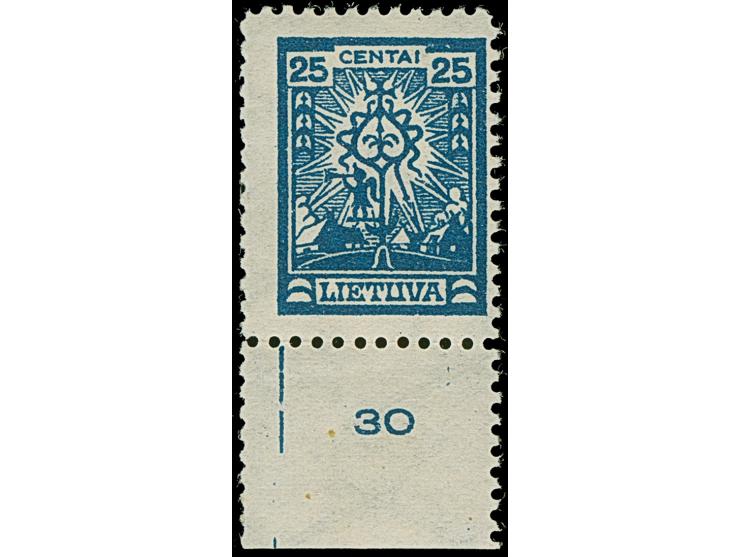 1924, Cross 25 c. with watermark "Schlingen", with bottom sheet margin, unused, fine and attractive, signed Klein BPP with sh