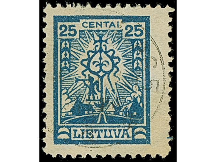 1924, Cross 25 c. with watermark "Schlingen", used, few irregular perfs at right, otherwise fine, a very scarce stamp in used