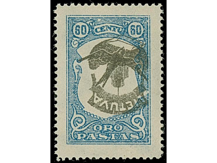 1926, Airmail 20-60 centu, small group containing 20-60 centu with “double paper variety” (20c. missing the second paper), 20