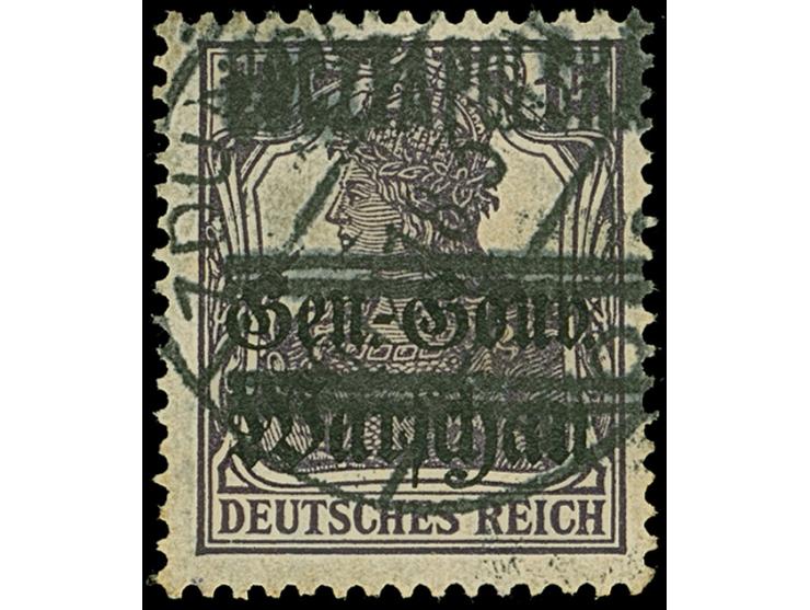 Zdunska Wola: 1918, German Occupation 10 and 15 pfg. with hand stamp type II “POCZTA POLSKA”, used, fine, signed Jungjohann B