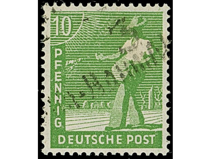 “3/Berlin-Baumschulenweg” (Arge 3/28c) auf Arbeiter 10 Pfg., postfrisch, tadellos; der Aufdruck des Numeratorstempels ist seh