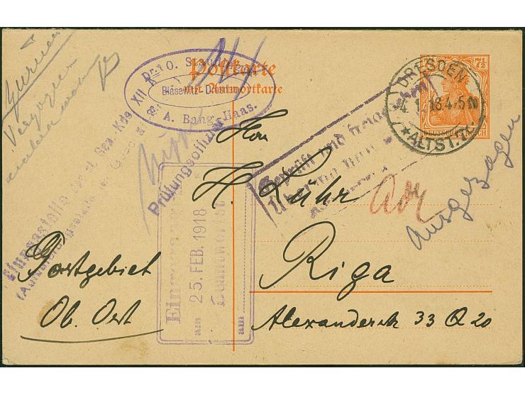 “Die Postabteilung des Städt. Vollstreckungsamts ersucht den Rig. Adreßtisch um Angabe auf Gegen-wärtigem des Wohnorts”, Hinw