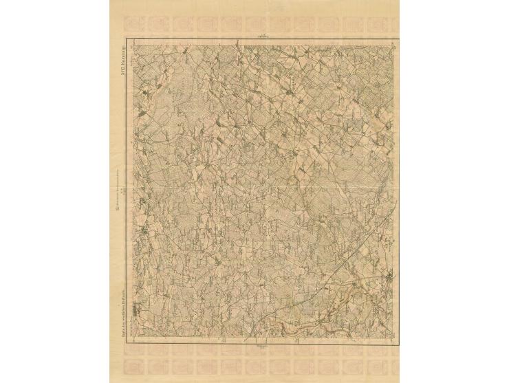 1919, Ear of corn 10 kopek red, imperforated, complete sheet on map M17 Kurszany, mint never hinged, folded once vertically a