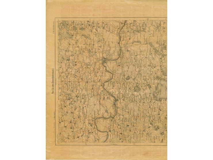 1919, Ear of corn 10 kopek red, imperforated, complete sheet on map U18 Kraßlawka, mint never hinged, very minor edge wrinkle