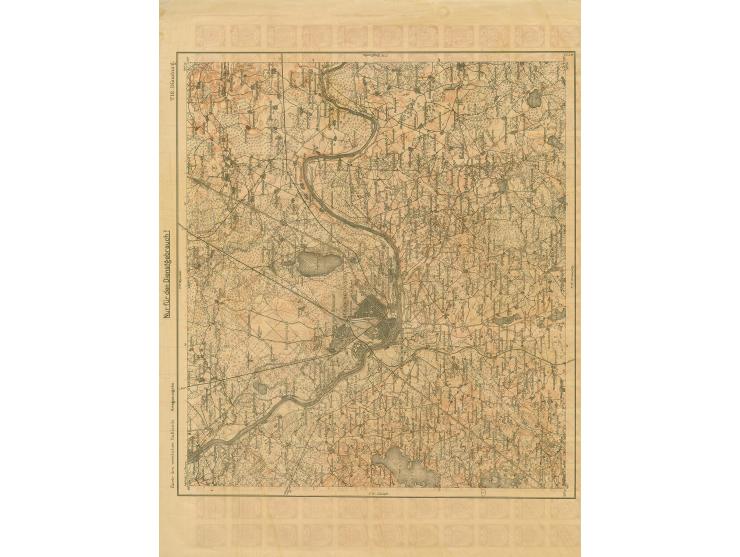 1919, Ear of corn 10 kopek red, imperforated, complete sheet on map T18 Dünaburg, mint never hinged, very minor edge wrinkles