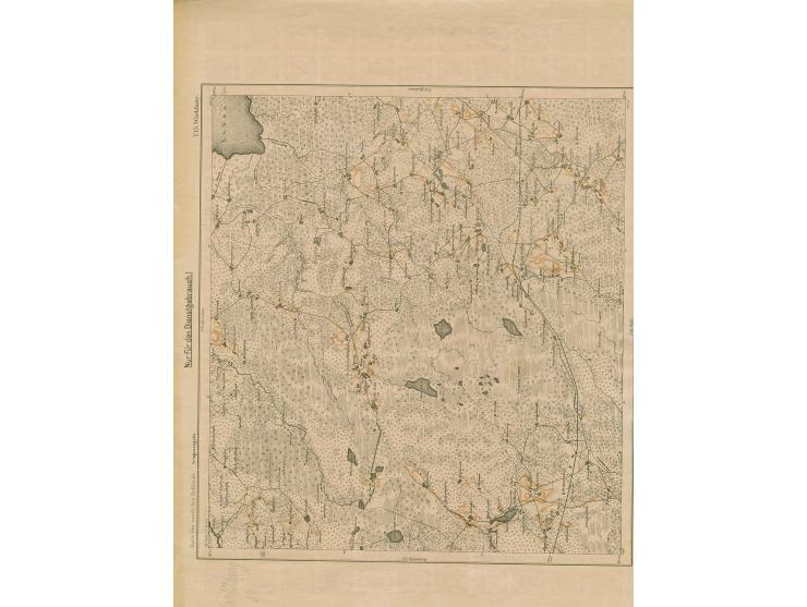 1919, Ear of corn 10 kopek red, imperforated, complete sheet on map T15 Warklany, mint never hinged, very minor edge wrinkles