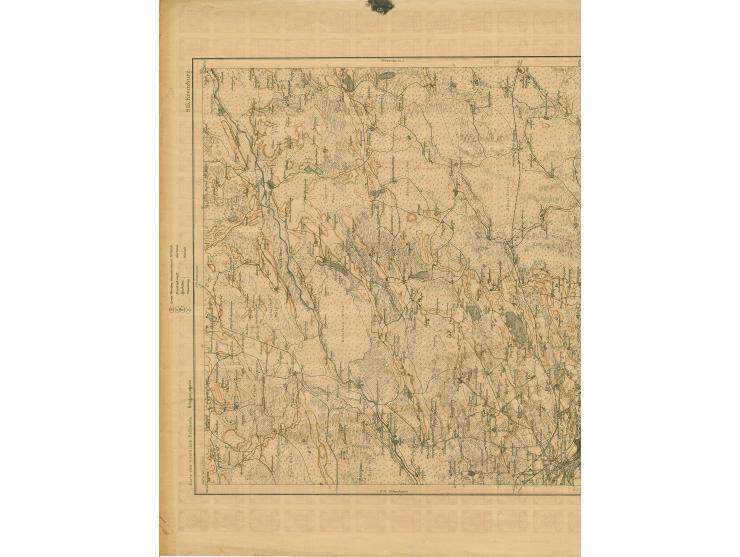 1919, Ear of corn 10 kopek red, imperforated, complete sheet on map S15 Kreuzburg, mint never hinged, very minor edge wrinkle