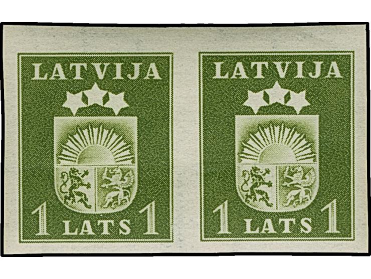1940, Coat of arms, archival proofs, 1-3, 7-30 santimi and 50 santimi and 1 l., each as imperforated, horizontal proof, mint 