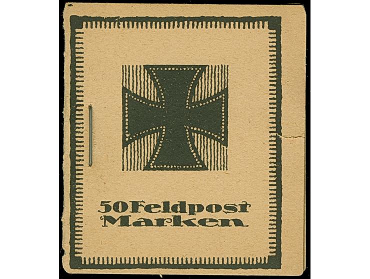 1914/18, Markenheftchen mit 50 roten Feldpost-Vignetten, &nbsp;welche für alle Sendungen zum und vom Feldheer anzubringen war
