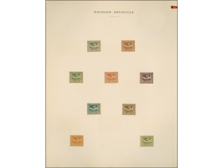 1920, Geschenkmappe mit marmoriertem Einband und eingeprägtem Golddruck “COMMISSION INTERALLIÉE DE GOUVERNEMENT ET DE PLEBISC