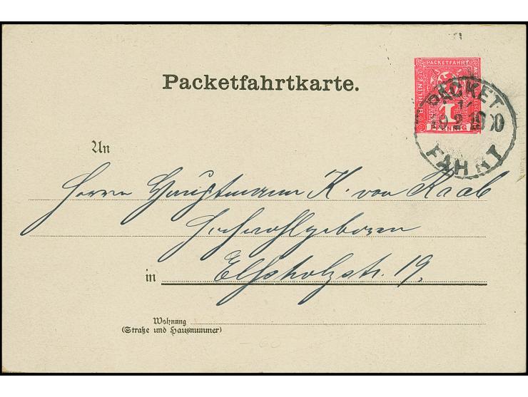Berlin-Berliner Packetfahrt Gesellschaft: 1900, Ganzsachen-Doppelkarte auf Privat-Bestellung 1+2 Pfg. rot der Brauerei Königs
